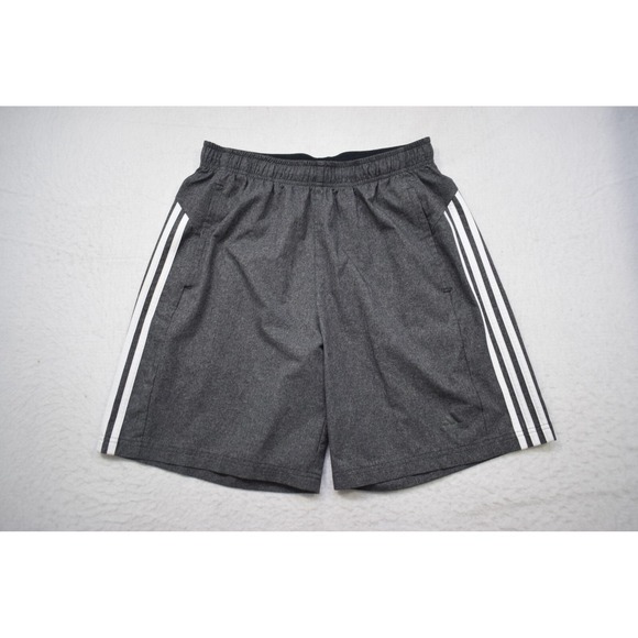 adidas Other - Adidas Gym Shorts Gray Striped Performance With Pockets‎ Mens Size Large 9"